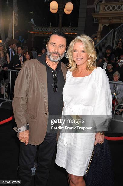 Actor Ian McShane and guest arrive at the World Premiere of Walt Disney Pictures' "Pirates of the Caribbean: On Stranger Tides" held at Disneyland in...