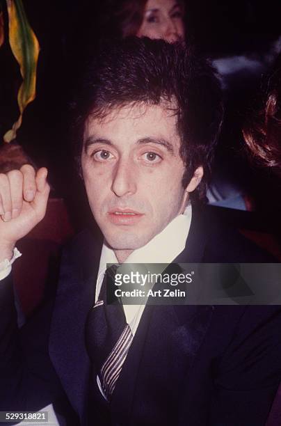 Al Pacino in a tux with a tie close-up; circa 1970; New York.