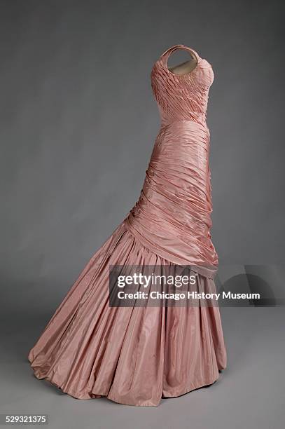 Light pink silk taffeta 'Tree' dress .
