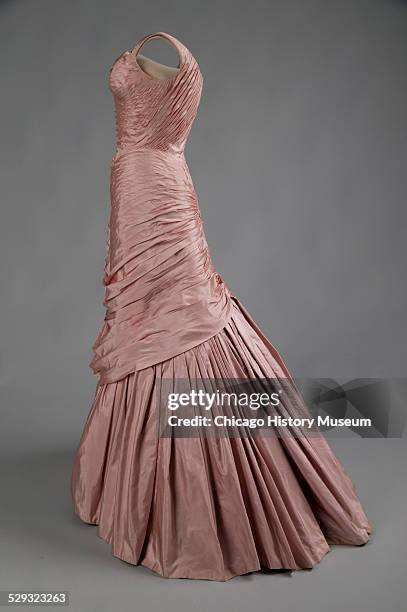 Light pink silk taffeta 'Tree' dress .