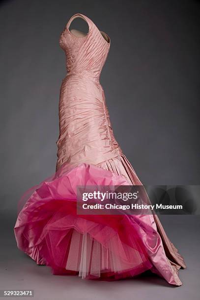 Side view and understructure of silk taffeta dress titled Tree, designed by Charles James, New York, New York, 1957.
