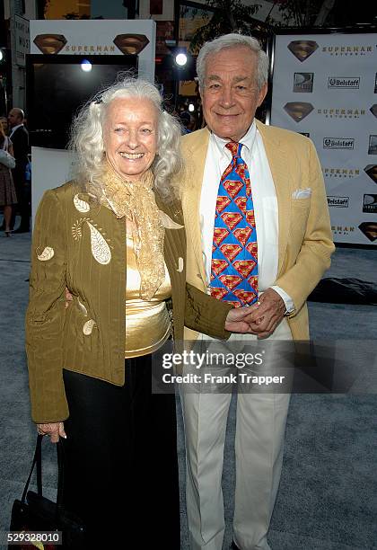 Neel Larson Jack Larson and Noel Neill arrive at the world premiere of