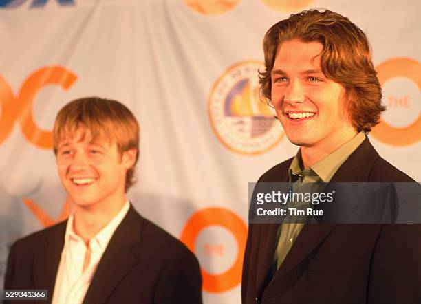 Actors Benjamin McKenzie and Michael Cassidy, cast members of the Fox Television show "The O.C.," Actress Melinda attend the key and handprints...
