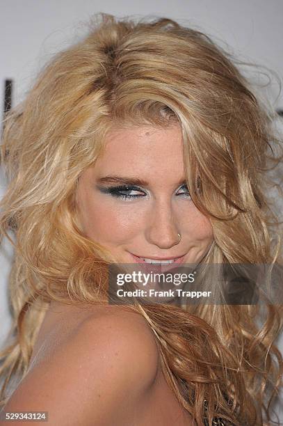 Singer Ke$ha arrives at The Recording Academy�� and Clive Davis Pre-GRAMMY Gala held at the Beverly Hilton Hotel.