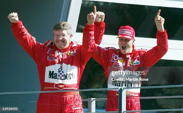 Von Italien 2003, Monza; Ross BRAWN, Michael SCHUMACHER/Ferrari - Sieger
