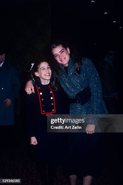 Brooke Shields with a young Sarah Jessica Parker; circa 1970; New York.