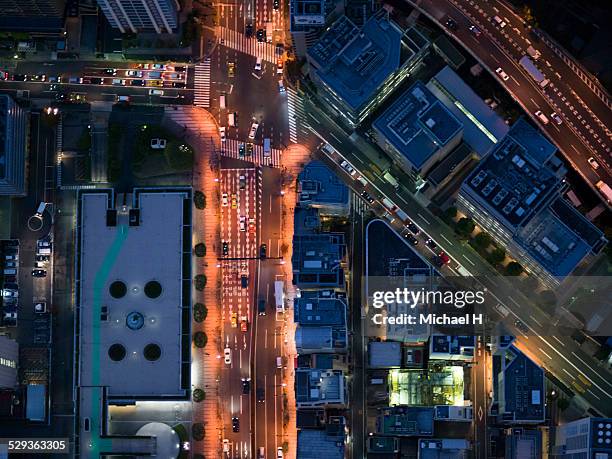 aerial view of ginza - grand ginza stock pictures, royalty-free photos & images