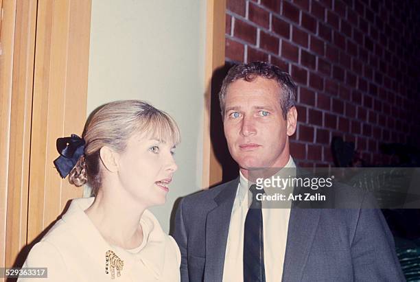 Paul Newman with his wife Joanne Woodward; circa 1970; New York.