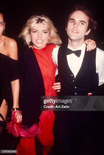 Chris Stein with an angry Deborah Harry; circa 1980; New York.