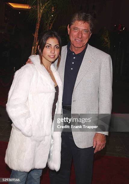 Joe Namath and his daughter, Jessica, arrive at the premiere of "Ali."