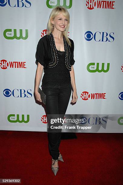 Actress Kathryn Morris arrives at the CBS, CW & Showtime press tour party, held at club Boulevard3 in Hollywood.