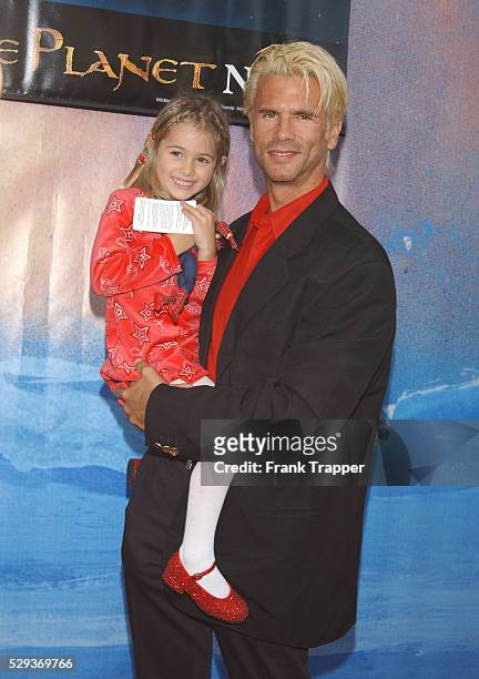 Lorenzo Lamas and daughter Alexandra arriving at the world premiere of "Treasure Planet."