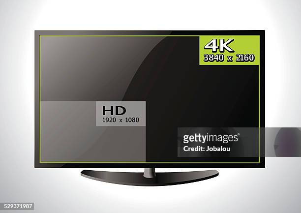 tv 4 k vergleich - 4k tv stock-grafiken, -clipart, -cartoons und -symbole