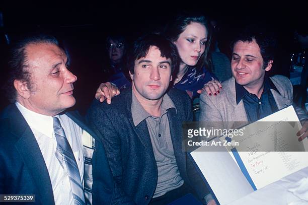 Joe Pesci Robert De Niro Jake LaMotta at the NY Film Critics Circle award to Joe Pesci for "Raging Bull" 1980; New York.