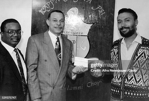 Members of the Kappa Alpha Psi fraternity, 1992.