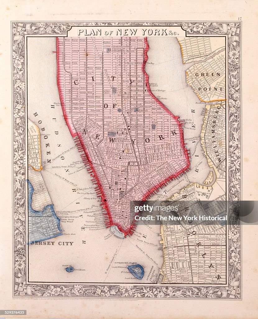 Plan of New York &c. ,in Manhattan, as far north as 46th Street