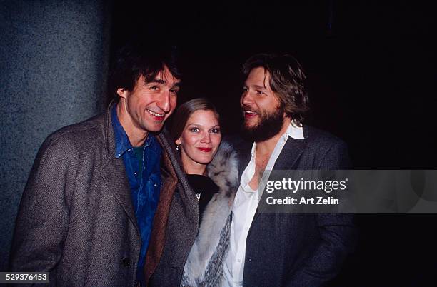 Sam Waterston and Jeff Bridges and a young lady; circa 1980; New York.