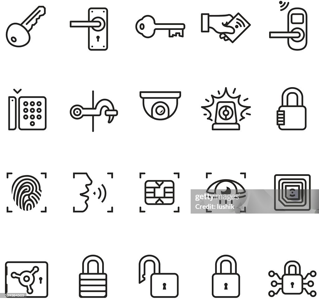 Access control system icons - Unico PRO series