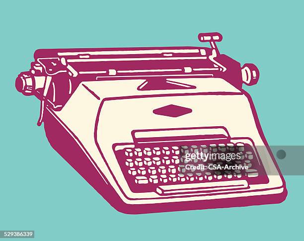 portable typewriter - typewriter vector stock illustrations