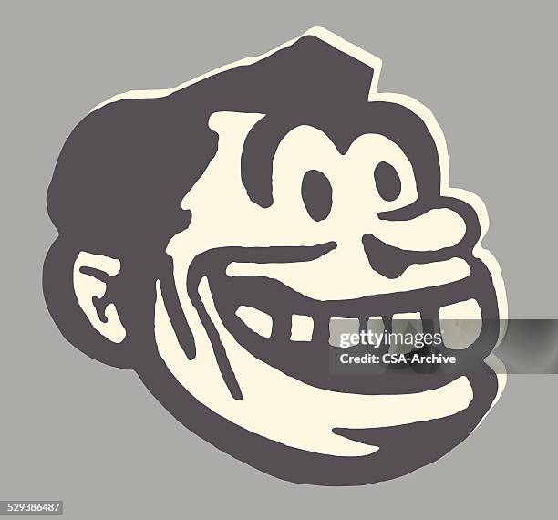 lächelnd mann mit buck zähne - buck teeth stock-grafiken, -clipart, -cartoons und -symbole