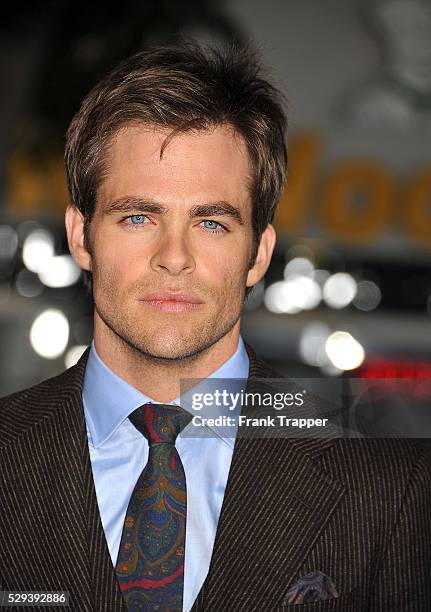 Actor Chris Pine arrives at the premiere of "Unstoppable" held at the Regency Village Theater in Westwood.