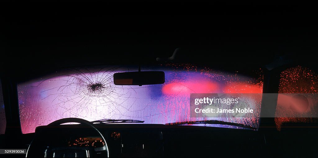 Cracked Car Windshield