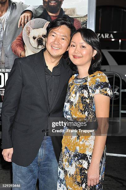 Actor Ken Jeong and wife arrive at the premiere of "Due Date" held at Graumans Chinese Theater in Hollywood.