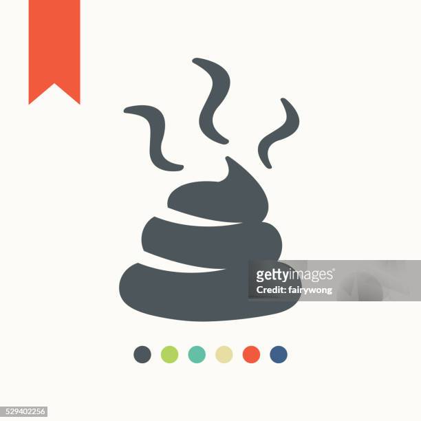 shit sign icon - feces stock illustrations