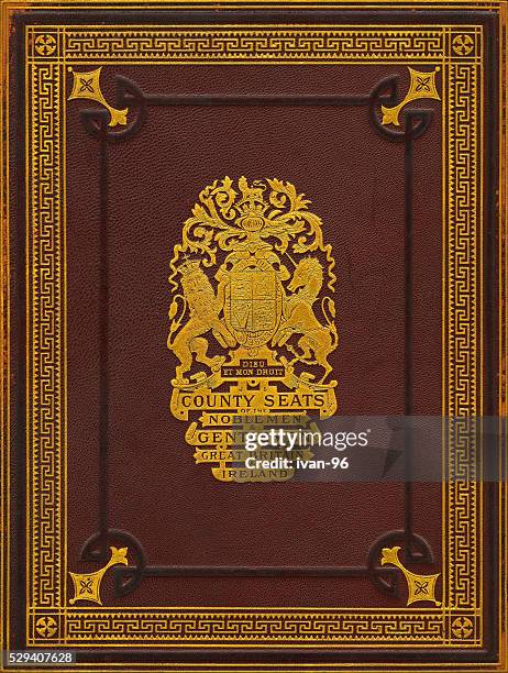 book cover - gold leaf background stock illustrations