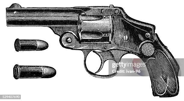 pistol - bullet stock illustrations