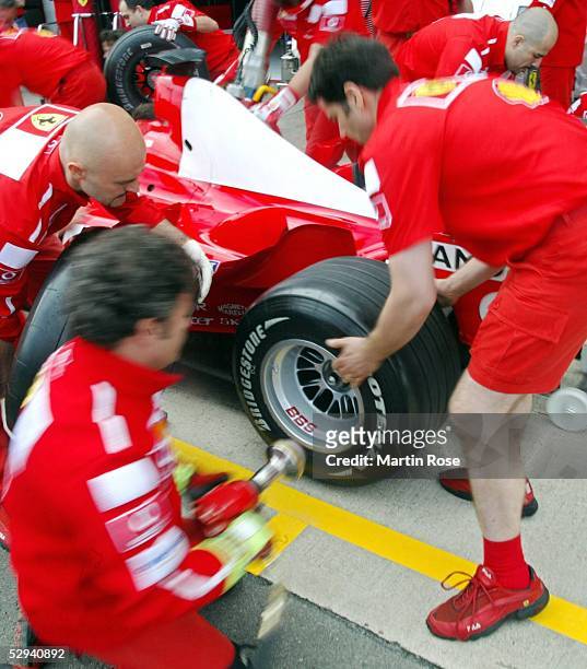 Von Grossbritannien 2003, Silverstone; Bridgestone Reifen Ferrari