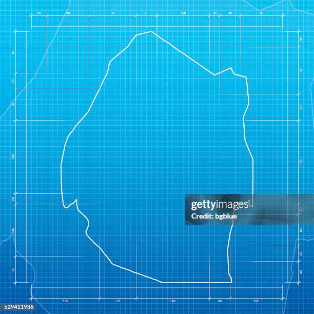 illustrations, cliparts, dessins animés et icônes de swaziland carte sur fond de plan de projet - eswatini