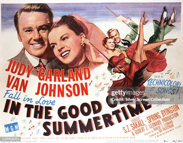 Poster for Robert Z. Leonard's 1949 film musical 'In The Good Old Summertime', starring Judy Garland and Van Johnson.