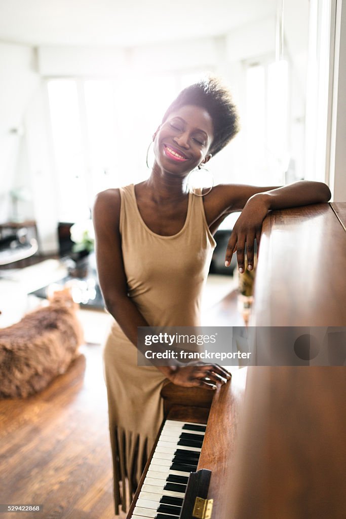 Photographing the wife playing the piano