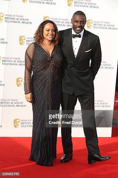 Idris Elba and Naiyana Garth arrive for the House Of Fraser British Academy Television Awards 2016 at the Royal Festival Hall on May 8, 2016 in...