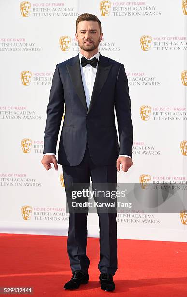 Justin Timberlake arrives for the House Of Fraser British Academy Television Awards 2016 at the Royal Festival Hall on May 8, 2016 in London, England.