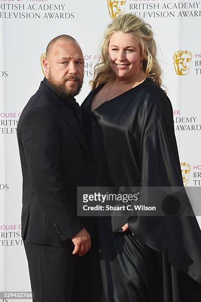 Stephen Graham and Hannah Walters attend the House Of Fraser British Academy Television Awards 2016 at the Royal Festival Hall on May 8, 2016 in...