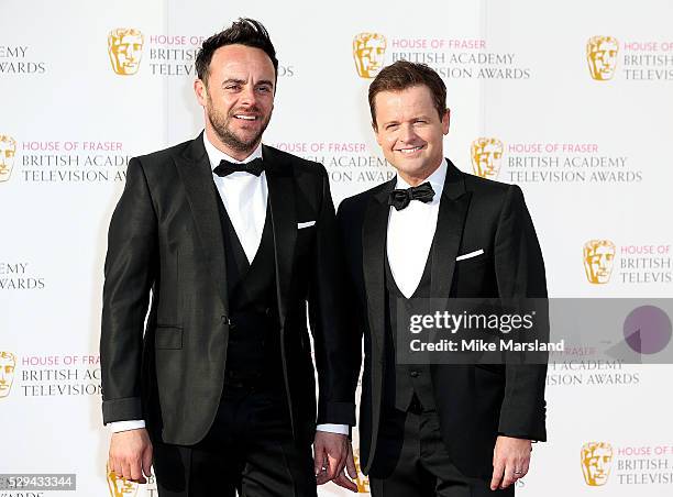 Anthony McPartlin and Declan Donnelly arrive for the House Of Fraser British Academy Television Awards 2016 at the Royal Festival Hall on May 8, 2016...