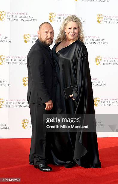 Stephen Graham and Hannah Walters arrive for the House Of Fraser British Academy Television Awards 2016 at the Royal Festival Hall on May 8, 2016 in...