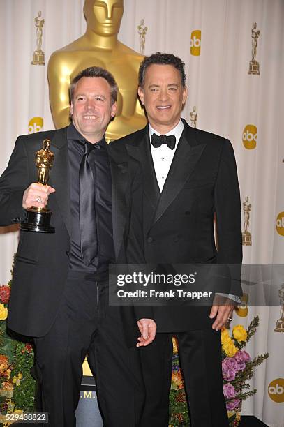 Tom Hanks and Wally Pfister at the 83rd Academy Awards, held at the Kodak Theater in Hollywood.