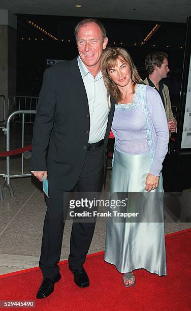 Corbin Bernsen arrives with his wife, the actress Amanda Pays.