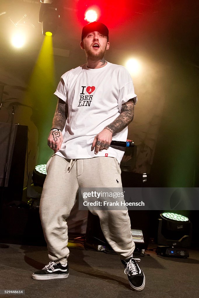 Mac The Rapper American rapper Mac Miller performs live during a concert at the ...