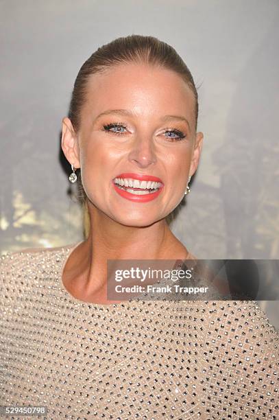 Actress Rachel Nichols arrives at the premiere of Lionsgate Films' "Conan The Barbarian" held at Regal Cinemas L.A. Live Stadium 14.