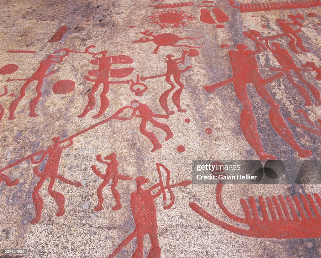 Bronze Age rock carvings, Fossum near Tanumshede, Gotaland, Sweden, Scandinavia, Europe