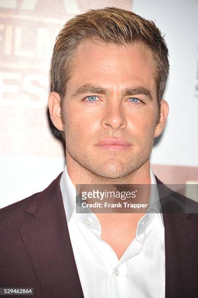 Actor Chris Pine arrives the the 2012 Los Angeles Film Festival Premiere of People Like Us held at the Regal Cinemas L.A. LIVE Stadium 14.