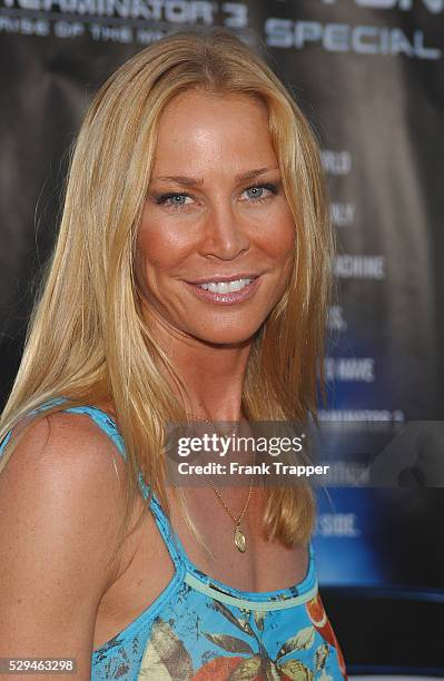 Kathleen Kinmont arriving at the World premiere of "Terminator 3: Rise of the Machines."