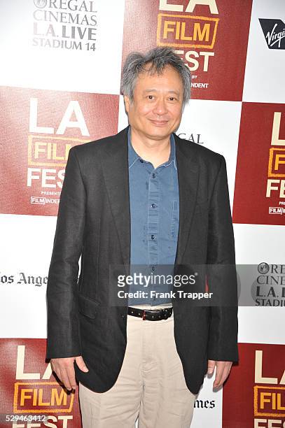 Director Ang Lee arrives the the 2012 Los Angeles Film Festival Premiere of People Like Us held at the Regal Cinemas L.A. LIVE Stadium 14.