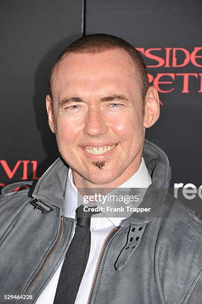 Actor Kevin Durand arrives at the premiere of Resident Evil: Retribution held at Regal L. A. Live. .