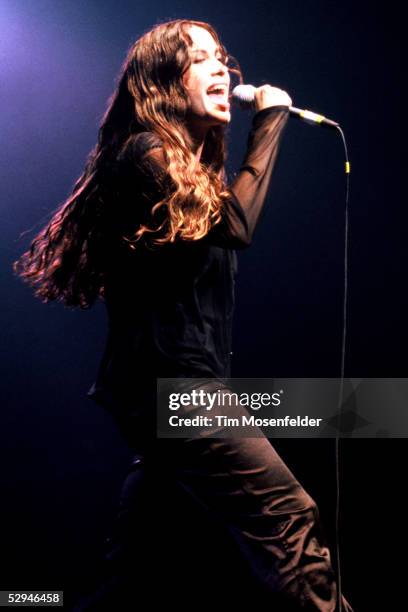 Alanis Morissette performs at The Warfield on November 15, 1995 in San Francisco California.