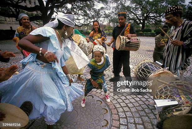 african dance group at congo square - new orleans music stock pictures, royalty-free photos & images